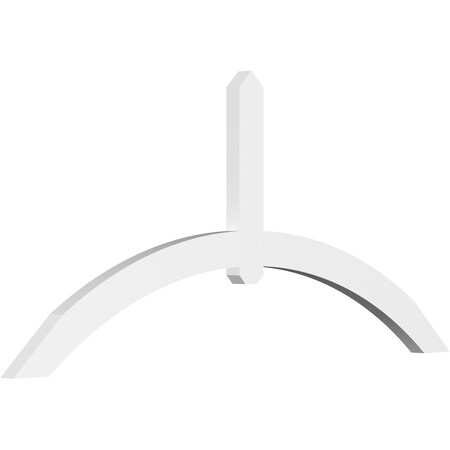 Ekena Millwork Archdale Architectural Grade PVC Gable Bracket, 72"W x 33"H x 2"D x 4"F, 11/12 Pitch GBP072X33X0204ARC00